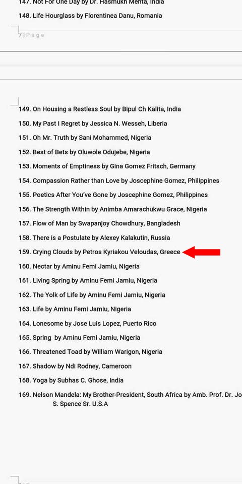 international list of poets