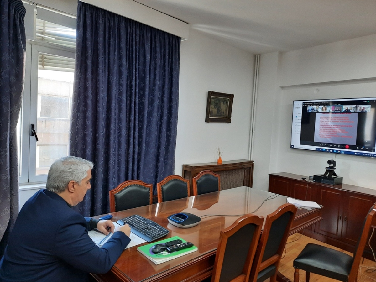 Τηλεδιάσκεψη του ΥφΑΑΤ, Σίμου Κεδίκογλου με εκπροσώπους της Γ.Γ. Εμπορίου &amp; Προστασίας του Καταναλωτή και επιστημονικούς φορείς για το Ηλεκτρονικό Μελισσοκομικό Μητρώο