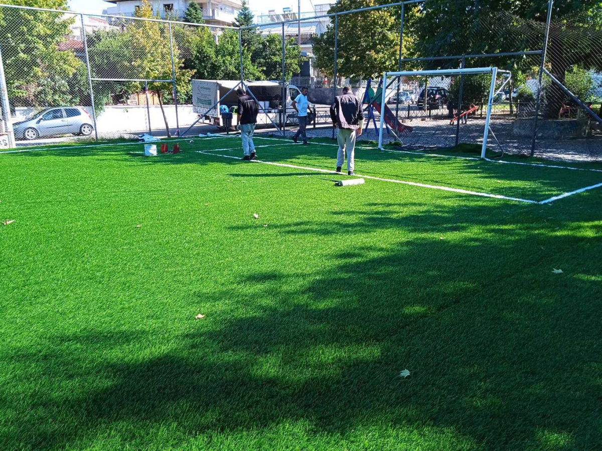 Αγρίνιο: Εργασίες στο γήπεδο 5×5 στην Εργάνης (φωτο)