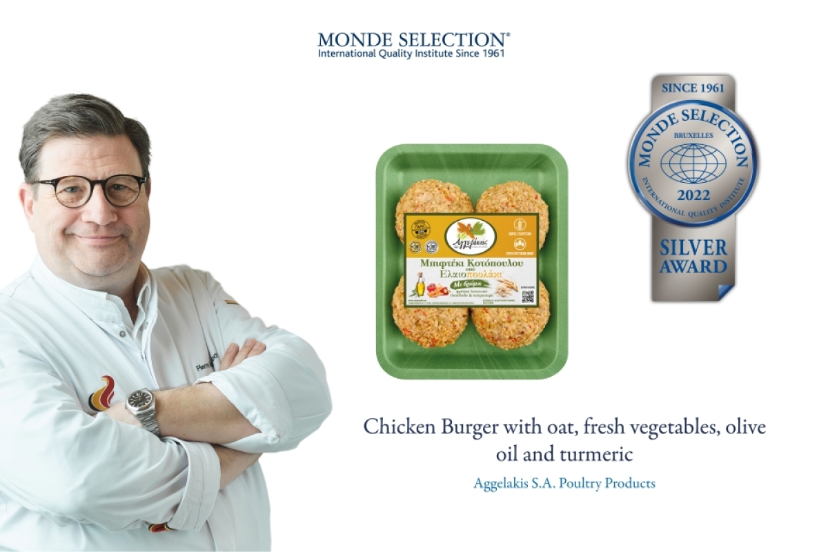 Ασημένια διάκριση στα Monde Selection Quality Awards 2022 για το Μπιφτέκι από Ελαιοπουλάκι® με βρώμη από την Αγγελάκης