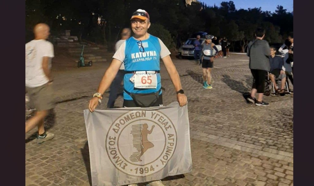 Αγρίνιο: Ο Μαλτέζος Παναγιώτης του ΣΔΥ Αγρινίου στην εκκίνηση του ΣΠΑΡΤΑΘΛΟΝ