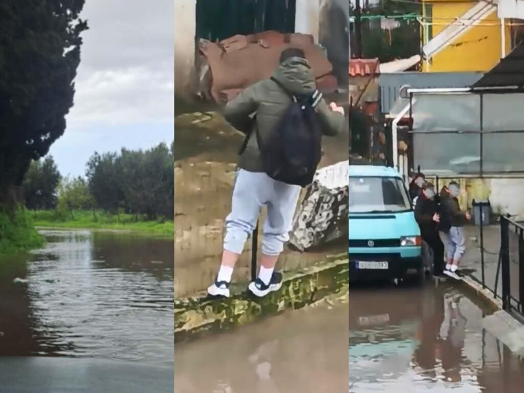 Πλημμύρισε ξανά το Νεοχώρι – Αδιανόητες σκηνές με μαθητές (φωτο)