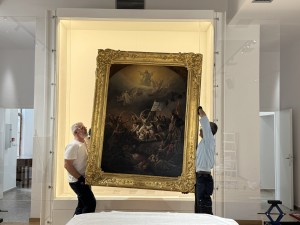 Σε κλίμα βαθιάς συγκίνησης η υποδοχή του εμβληματικού πίνακα «Η Έξοδος του Μεσολογγίου» του Θεόδωρου Βρυζάκη στο Τρικούπειο Πολιτιστικό Κέντρο