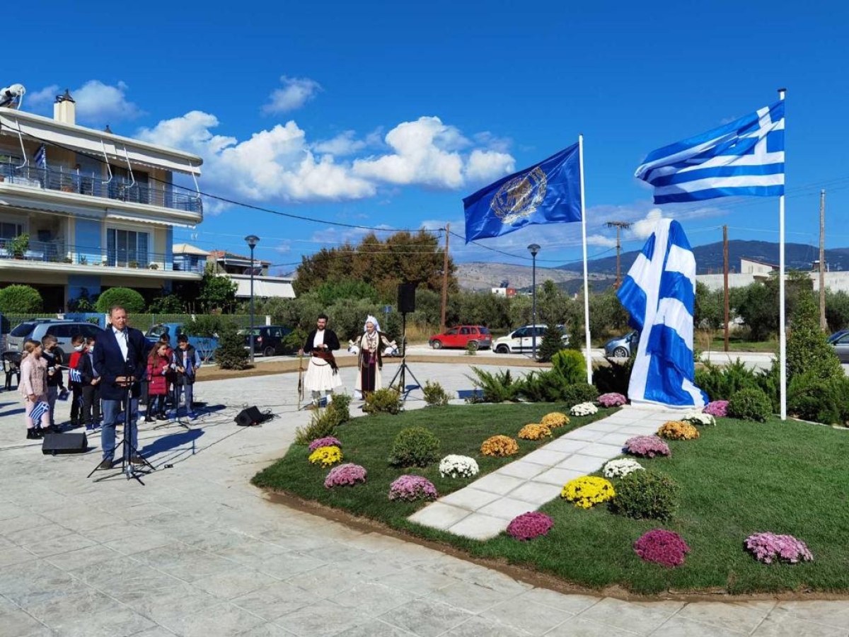 O ΥΠΑΑΤ Σπ. Λιβανός στα αποκαλυπτήρια της προτομής του Στρατηγού Δημητρίου Θεοδωράκη