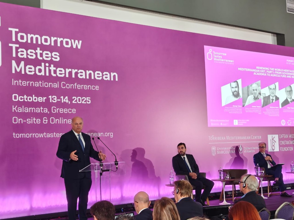 Ομιλία και δηλώσεις του ΥπΑΑΤ, Κώστα Τσιάρα, στο 6ο διεθνές συνέδριο “Tomorrow Tastes Mediterranean 2025”, το οποίο διεξάγεται στην Καλαμάτα