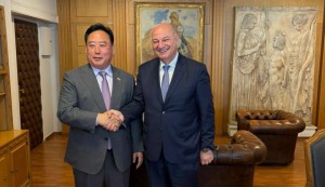 Συνάντηση του Υπουργού Αγροτικής Ανάπτυξης και Τροφίμων, Κώστα Τσιάρα με τον Πρόεδρο της Επιτροπής Γεωργίας, Τροφίμων, Αγροτικών Υποθέσεων, Ωκεανών και Αλιείας της Εθνοσυνέλευσης της Δημοκρατίας της Κορέας, EohKiy-ku