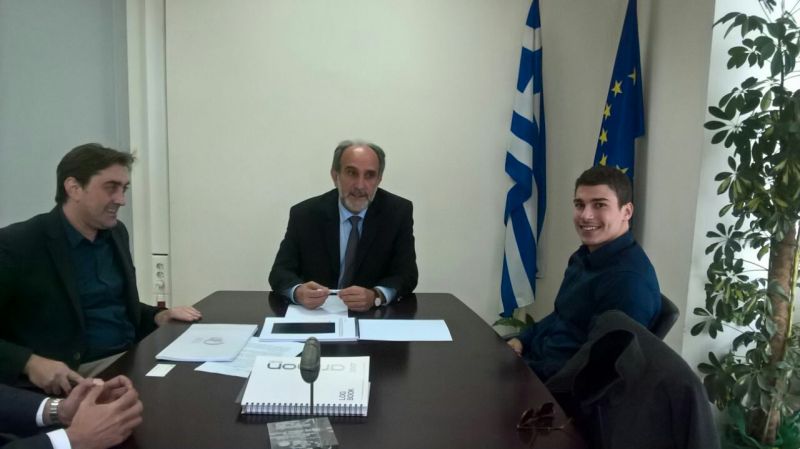 Συνάντηση Περιφερειάρχη Απ Κατσιφάρα με  τον πρωταθλητή ενόργανης  Νίκο Ηλιόπουλο