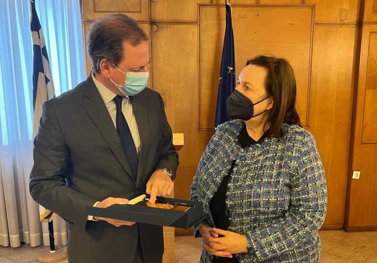 Συνάντηση του Υπουργού Αγροτικής Ανάπτυξης και Τροφίμων με τη νέα Πρέσβυ της Ολλανδίας στην Ελλάδα Susanna Terstal