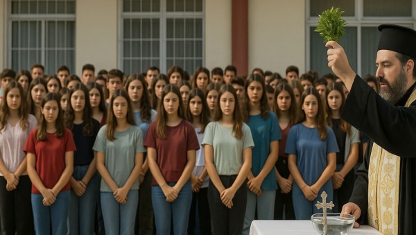 Παρουσία Δημάρχου Ιερής Πόλης Μεσολογγίου και εκπροσώπων της Δημοτικής Αρχής στον αγιασμό των σχολικών μονάδων