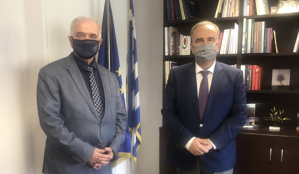 Συνάντηση του Δημάρχου Ι.Π. Μεσολογγίου Κώστα Λύρου με τον Αν. Υπουργό Ανάπτυξης Νίκο Παπαθανάση
