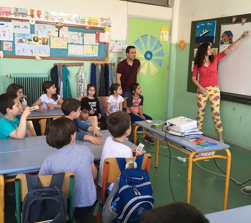 Επίσκεψη της Αριάδνης Δάντε στο 17ο Δημοτικό Σχολείο Αγρινίου