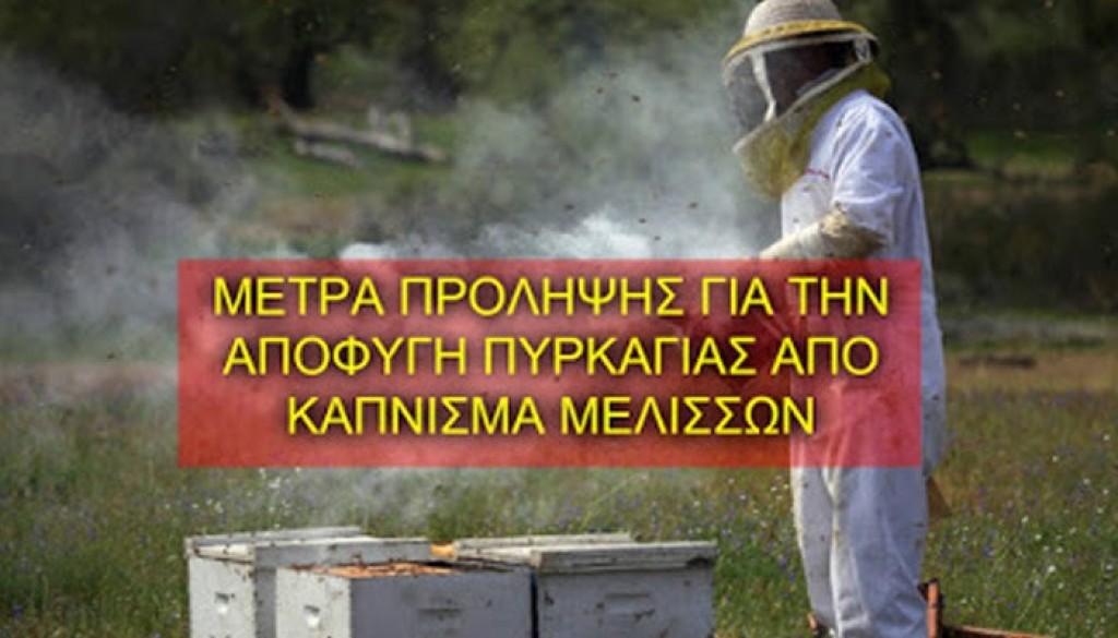 Λήψη προληπτικών μέτρων από μελισσοκόμους κατά το κάπνισμα μελισσών