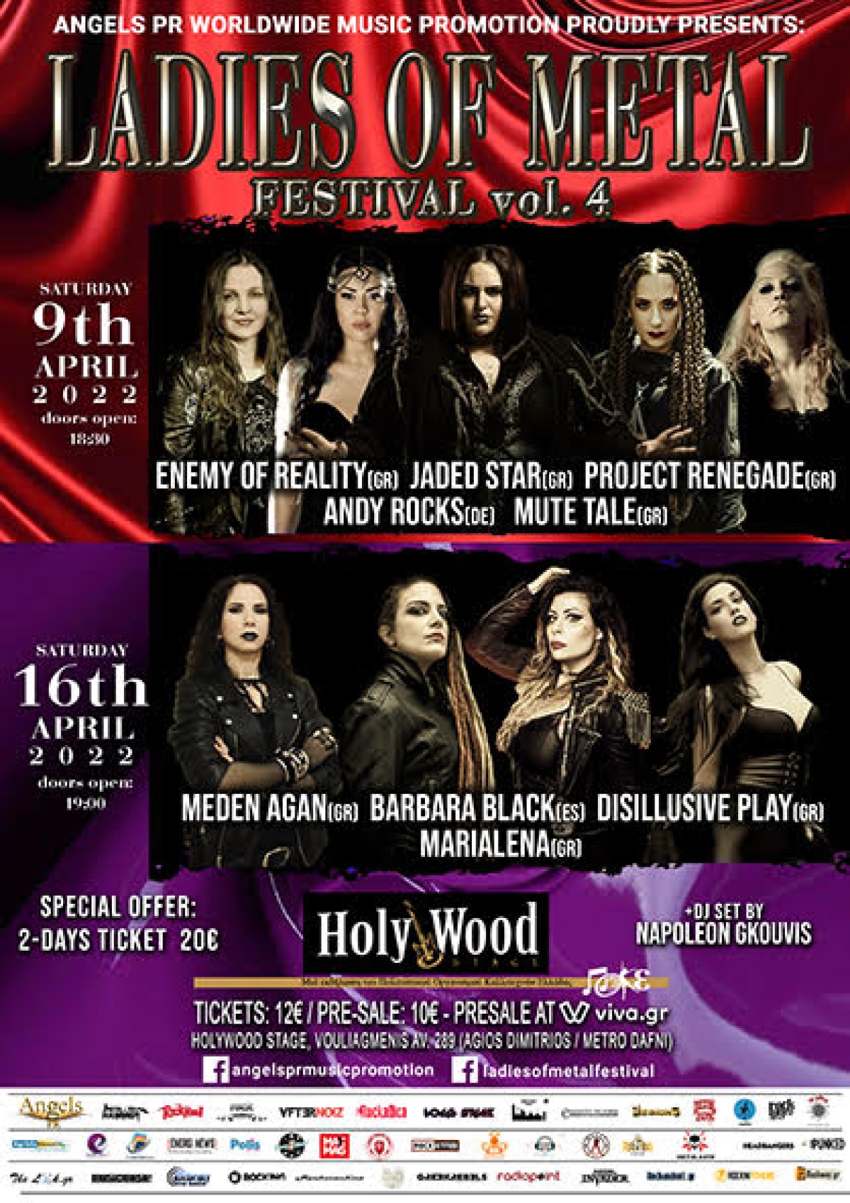 Ladies of Metal festival vol.4 – Σάββατο 9 &amp; 16 Απρίλη @ Holywood live stage