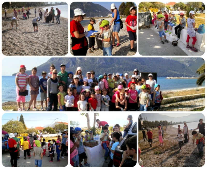 Εθελοντικός καθαρισμός της παραλίας του Μύτικα (φωτό)